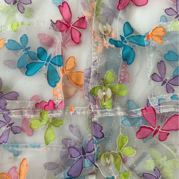 Sheer Butterfly Women’s Button Down - Picture 3 of 3